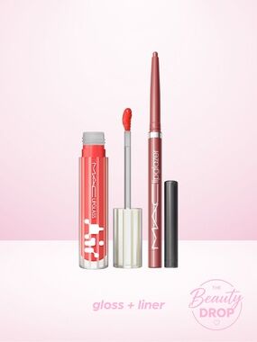 MAC Lipglass Air + Lipglazer Liner, Spritzz Velvet Teddy